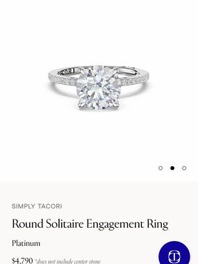 Round Solitaire Engagement Ring in Platinum